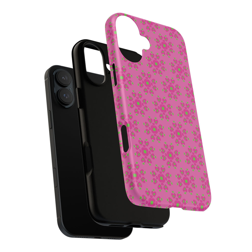 Floresta Heart Pink Tough Phone Case iPhone, Galaxy, or Google Pixel
