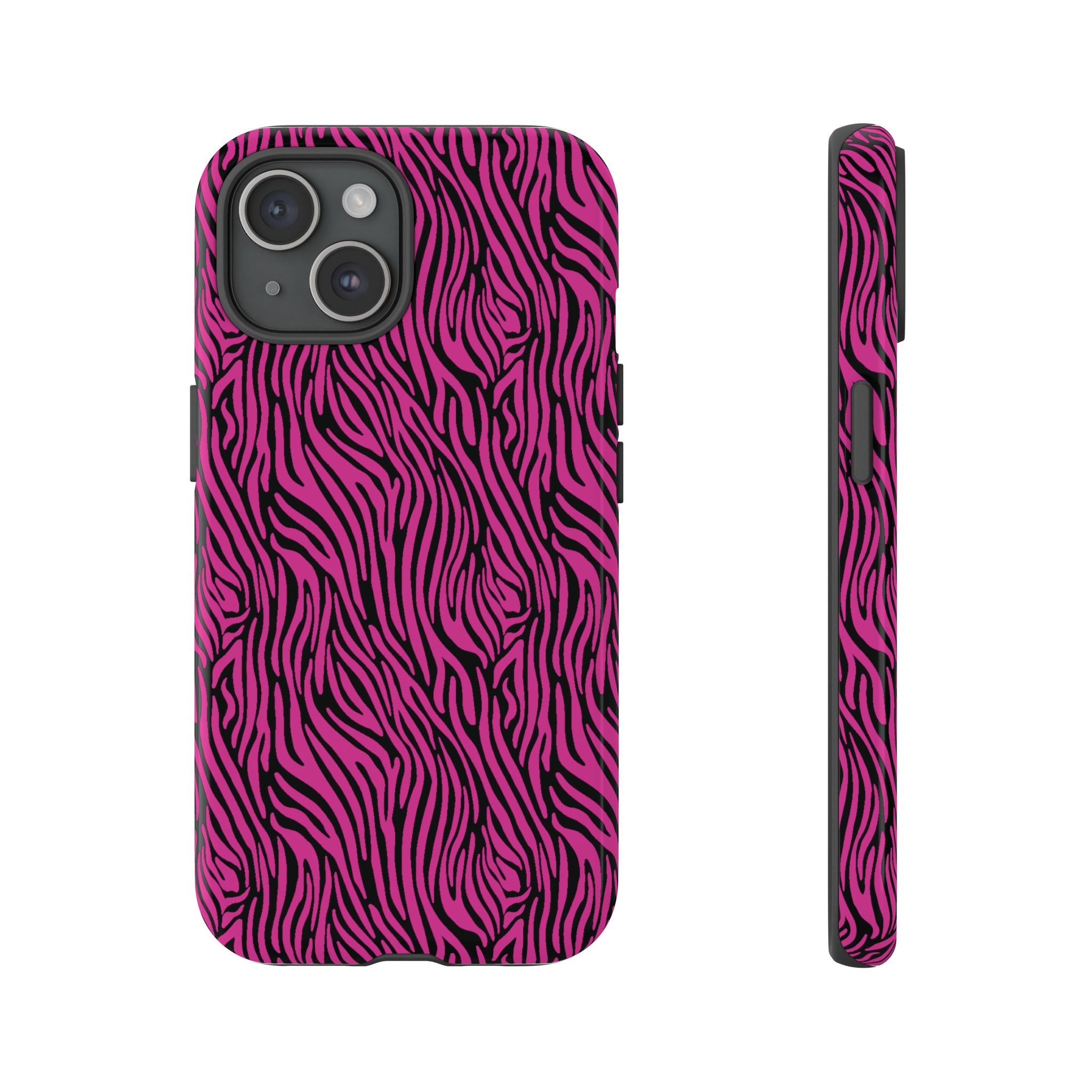 Pink Zebra Tough Phone Case for iPhone, Galaxy, or Google Pixel