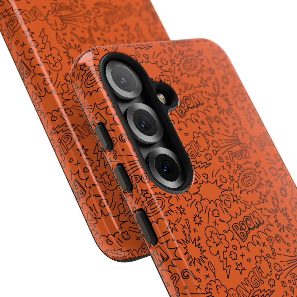 Wow Orange Tough Case for iPhone, Galaxy, or Google Pixel