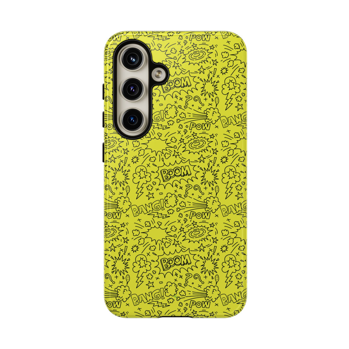 Neon Yellow Wow RG Tough Phone Case for iPhone, Galaxy, or Google Pixel