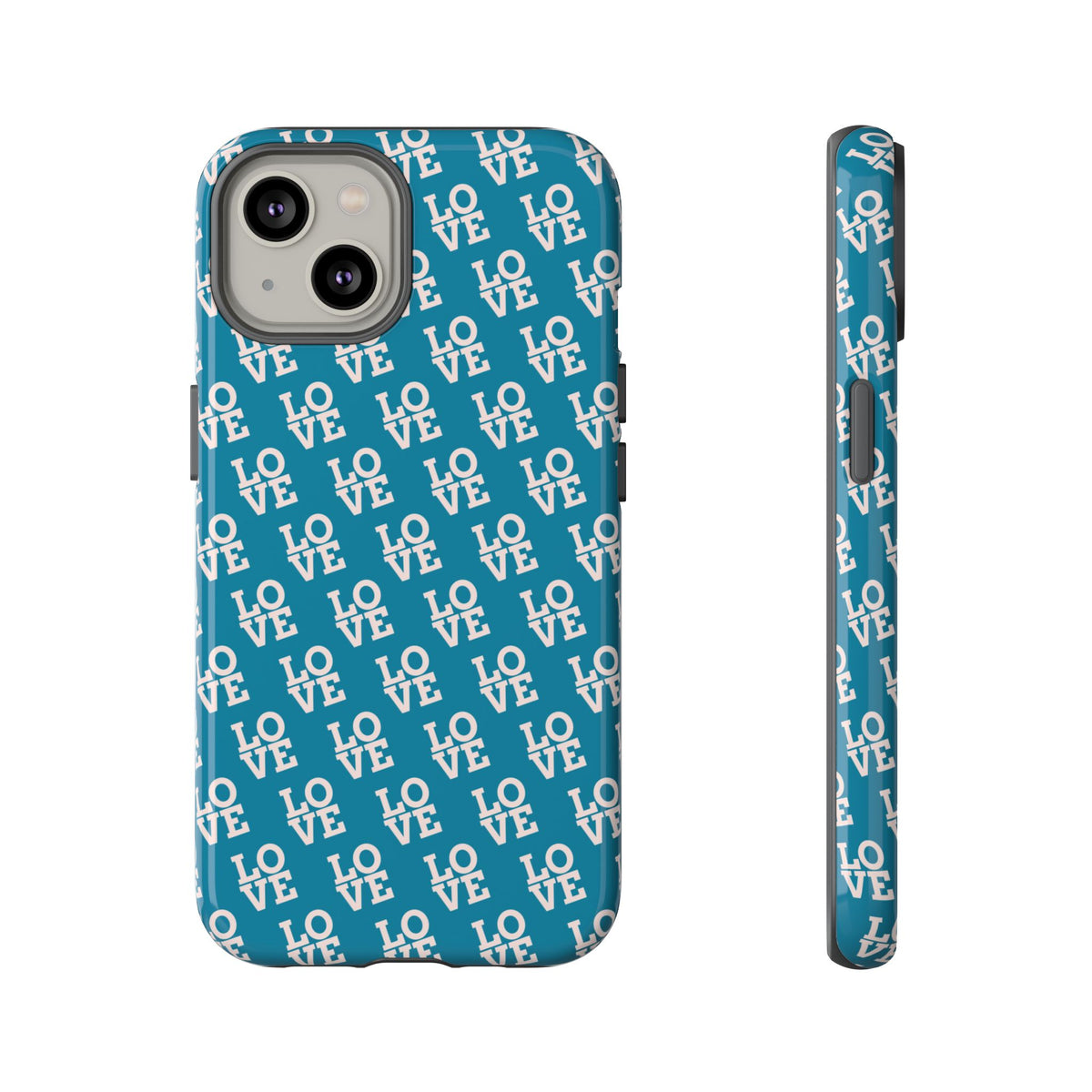 LOVE Teal Green Tough Phone Case iPhone, Galaxy, or Google Pixel