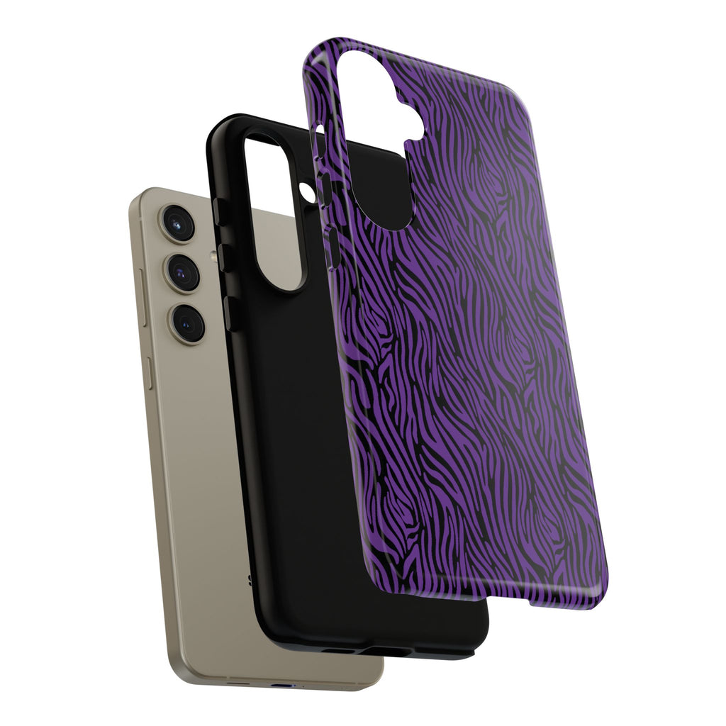 Purple Zebra Tough Phone Case for iPhone, Galaxy, or Google Pixel