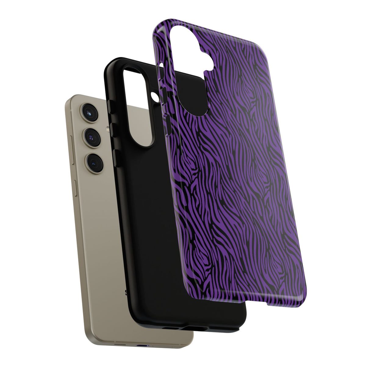 Purple Zebra Tough Phone Case for iPhone, Galaxy, or Google Pixel