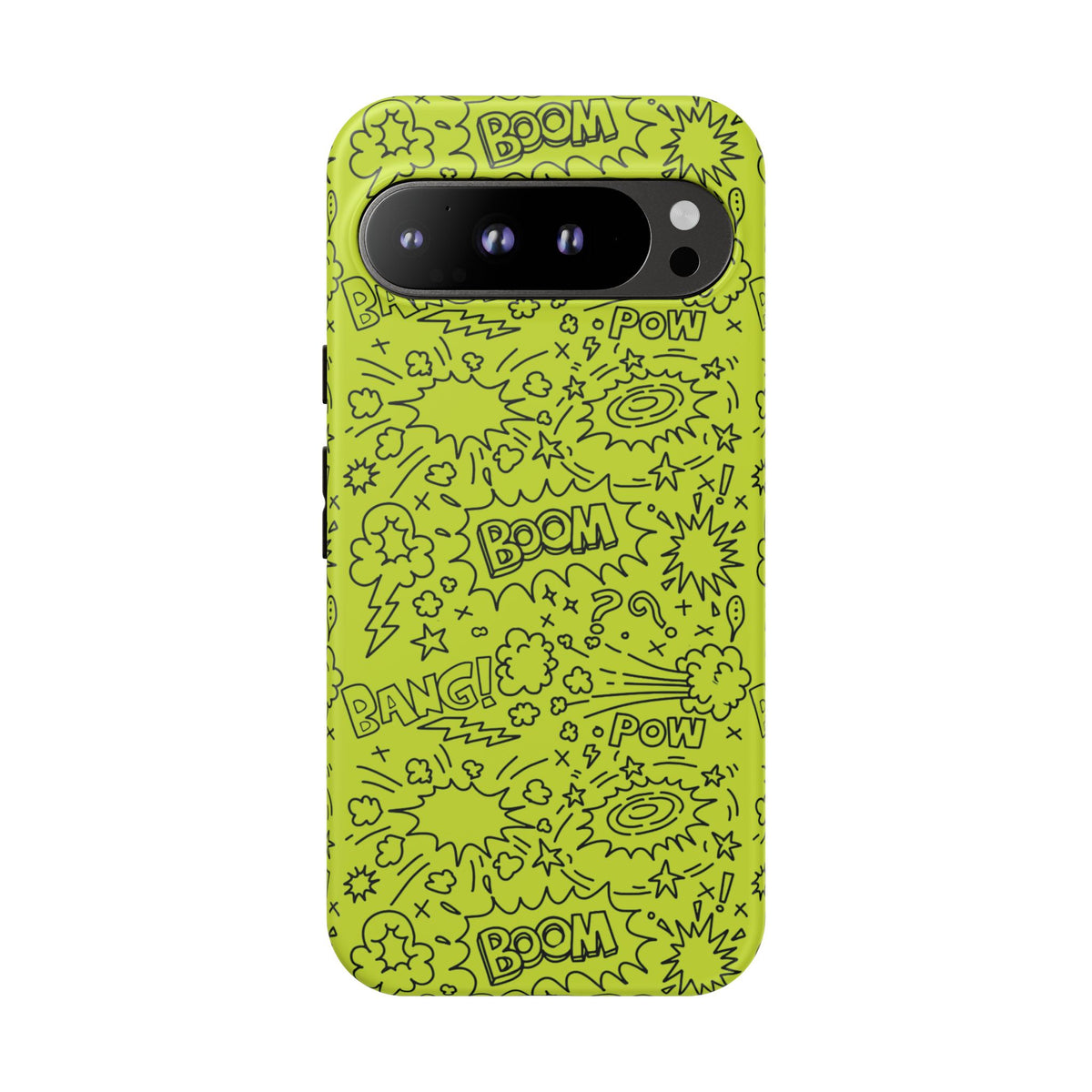 Neon Lime Wow Tough Case for iPhone, Galaxy, or Google Pixel