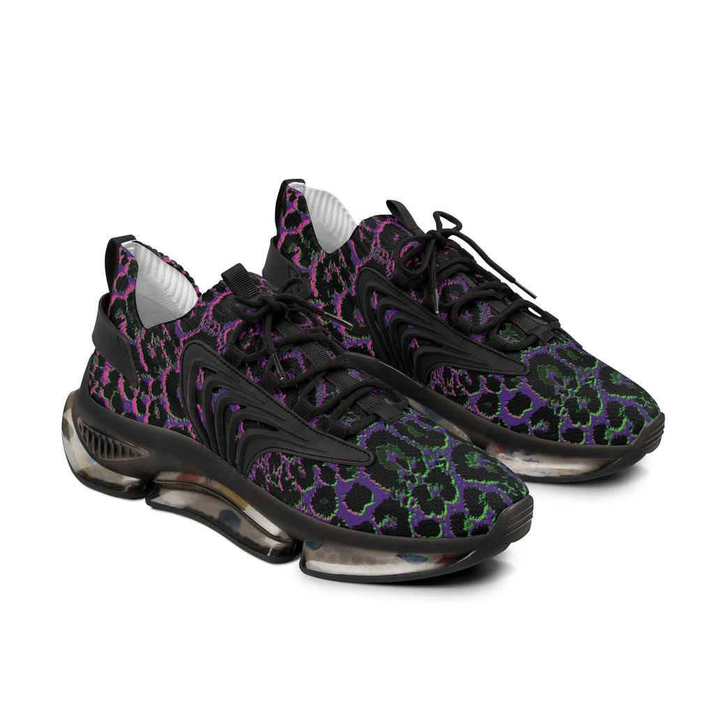 Neon Colorful Leopard Men's Mesh Sneakers