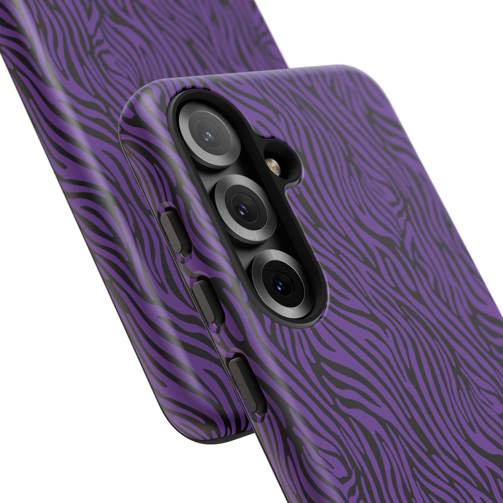Purple Zebra Tough Phone Case for iPhone, Galaxy, or Google Pixel