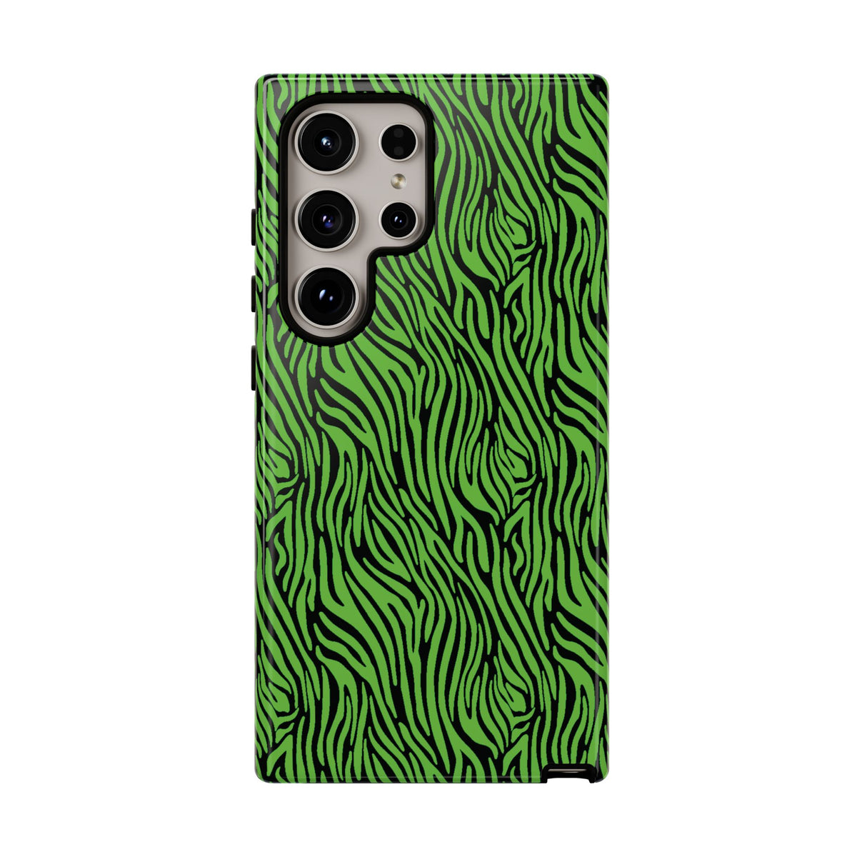 Neon Green Zebra Tough Phone Case iPhone, Galaxy, or Google Pixel