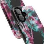 Neon Pink Skeleton (Black) Tough Phone Case for iPhone, Galaxy, or Google Pixel