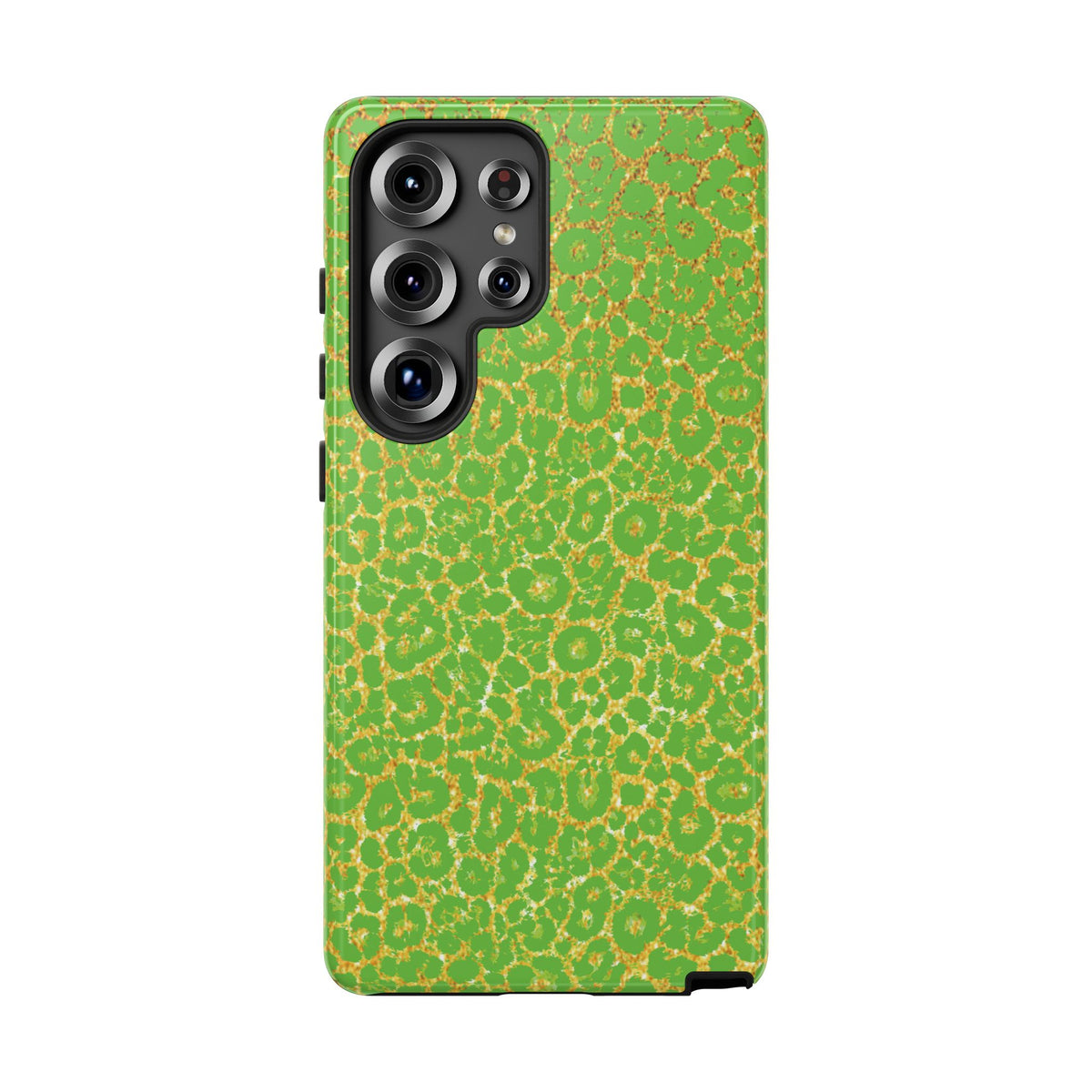 Neon Green Gold Leopard Tough Phone Case iPhone, Galaxy, or Google Pixel