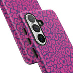 Pink Purple Leopard Tough Phone Case iPhone, Galaxy and Google Pixel