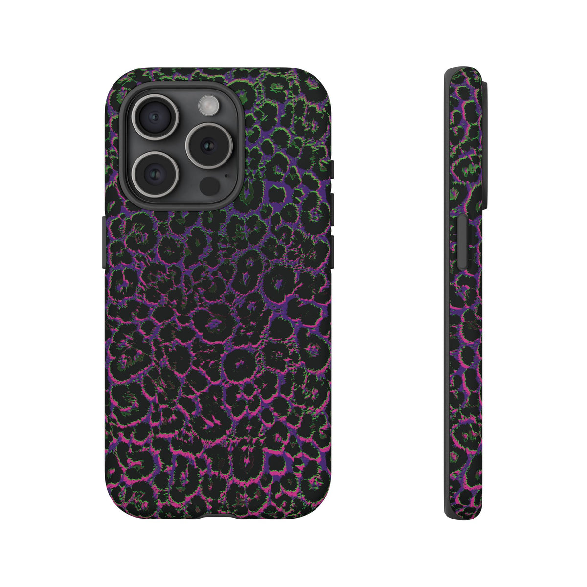 Colorful Leopard Tough Phone Case for iPhone, Galaxy, or Google Pixel