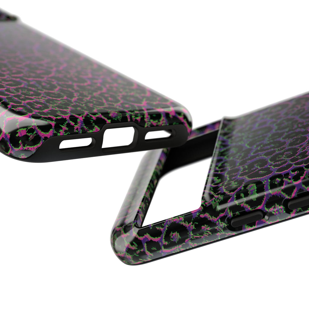 Colorful Leopard Tough Phone Case for iPhone, Galaxy, or Google Pixel