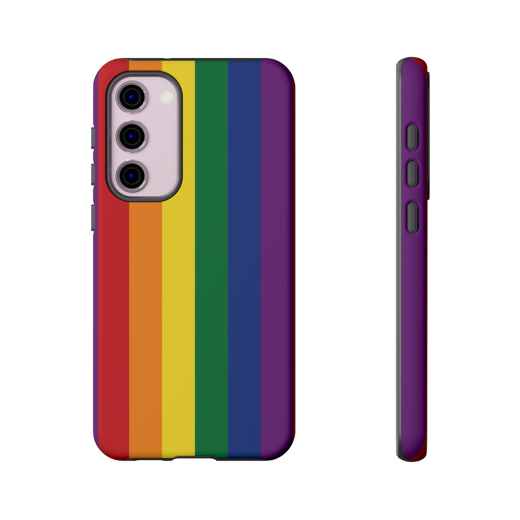 LGBTQ Rainbow Flag Tough Phone Case for iPhone, Galaxy, or Google Pixel