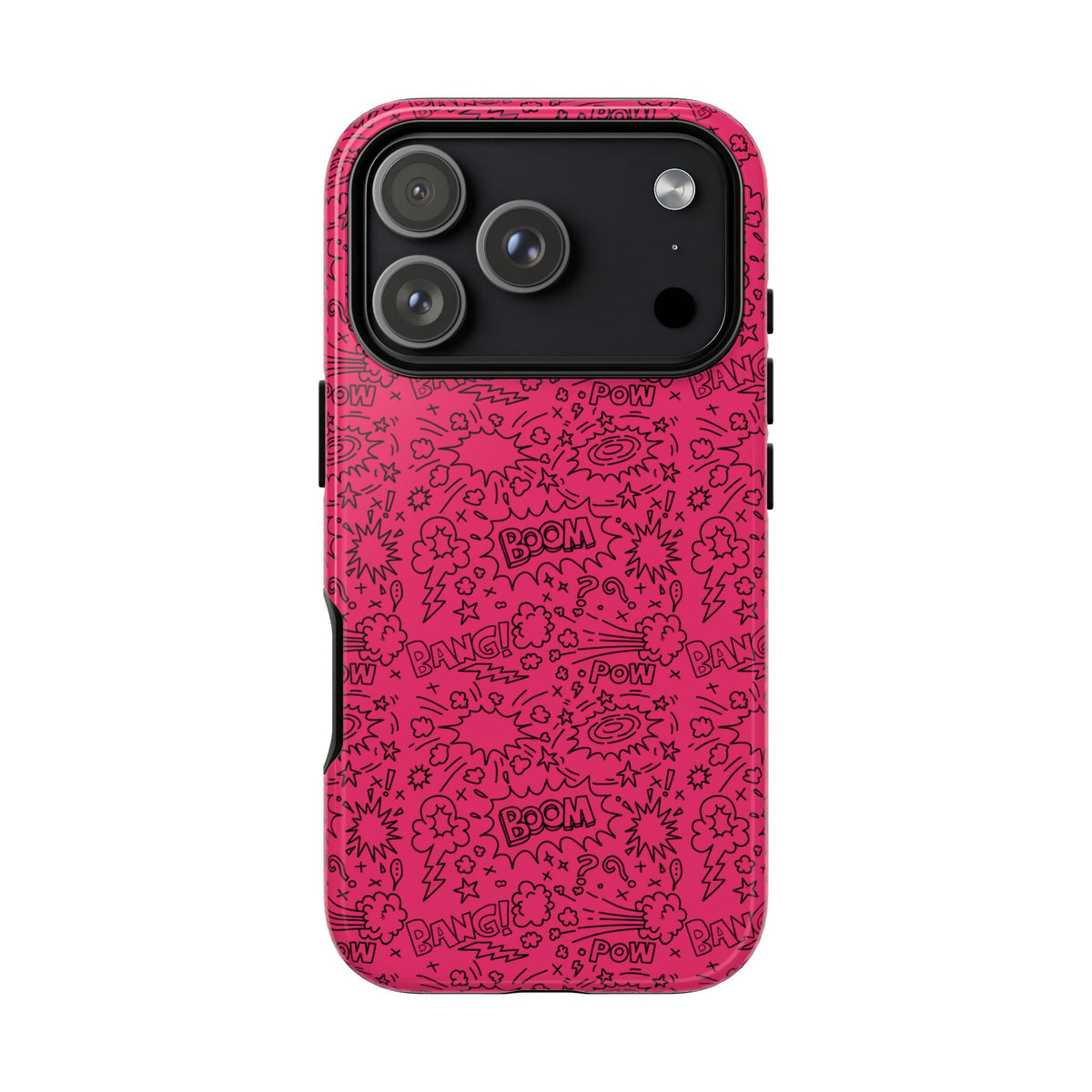Pink Wow Tough Case for iPhone, Galaxy, or Google Pixel
