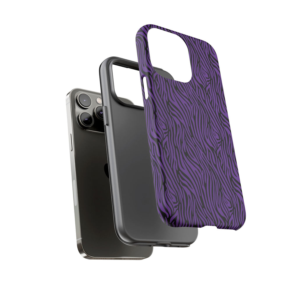 Purple Zebra Tough Phone Case for iPhone, Galaxy, or Google Pixel