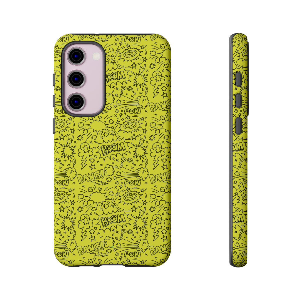 Neon Yellow Wow RG Tough Phone Case for iPhone, Galaxy, or Google Pixel