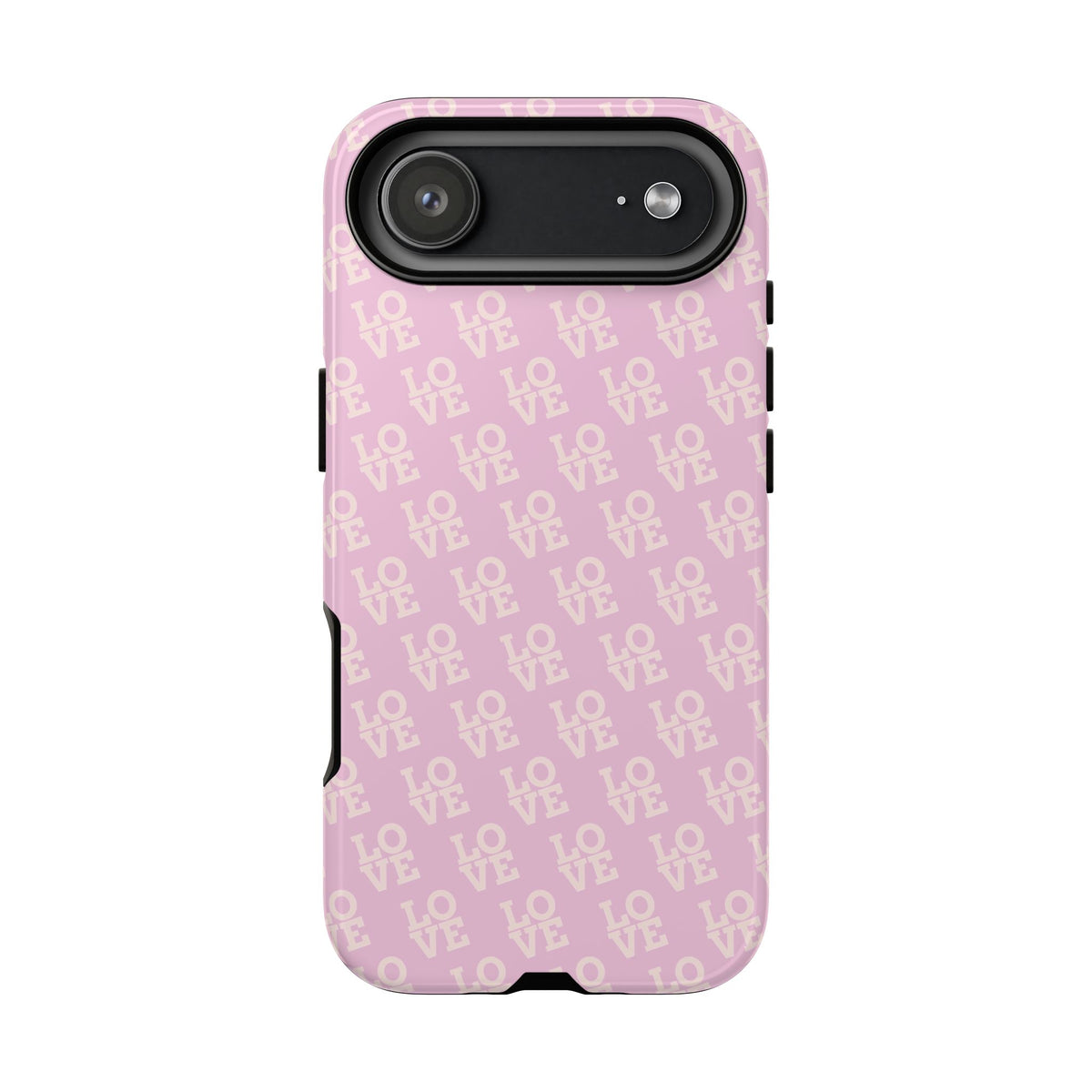 Pink 'LOVE' Pattern Tough Phone Case