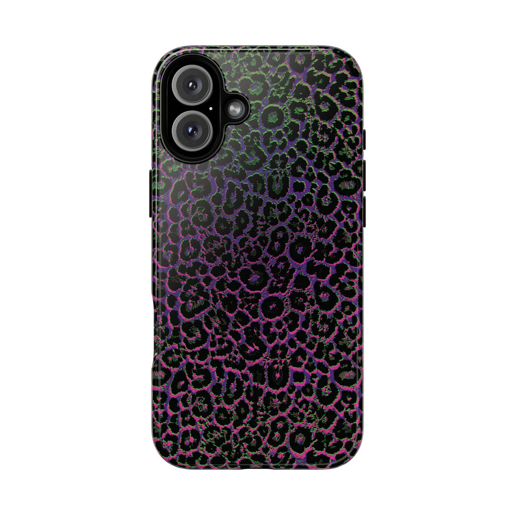 Colorful Leopard Tough Phone Case for iPhone, Galaxy, or Google Pixel
