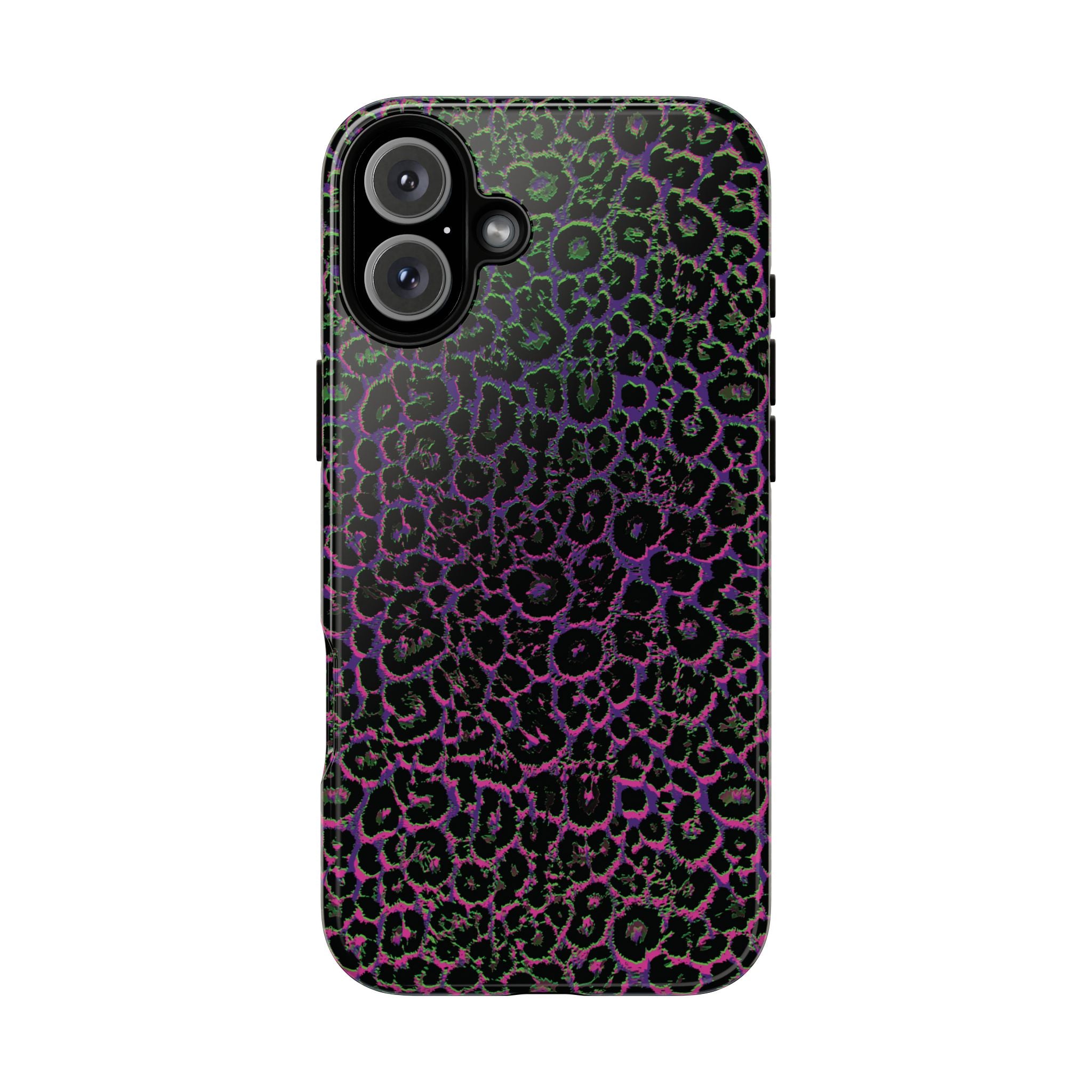 Colorful Leopard Tough Phone Case for iPhone, Galaxy, or Google Pixel