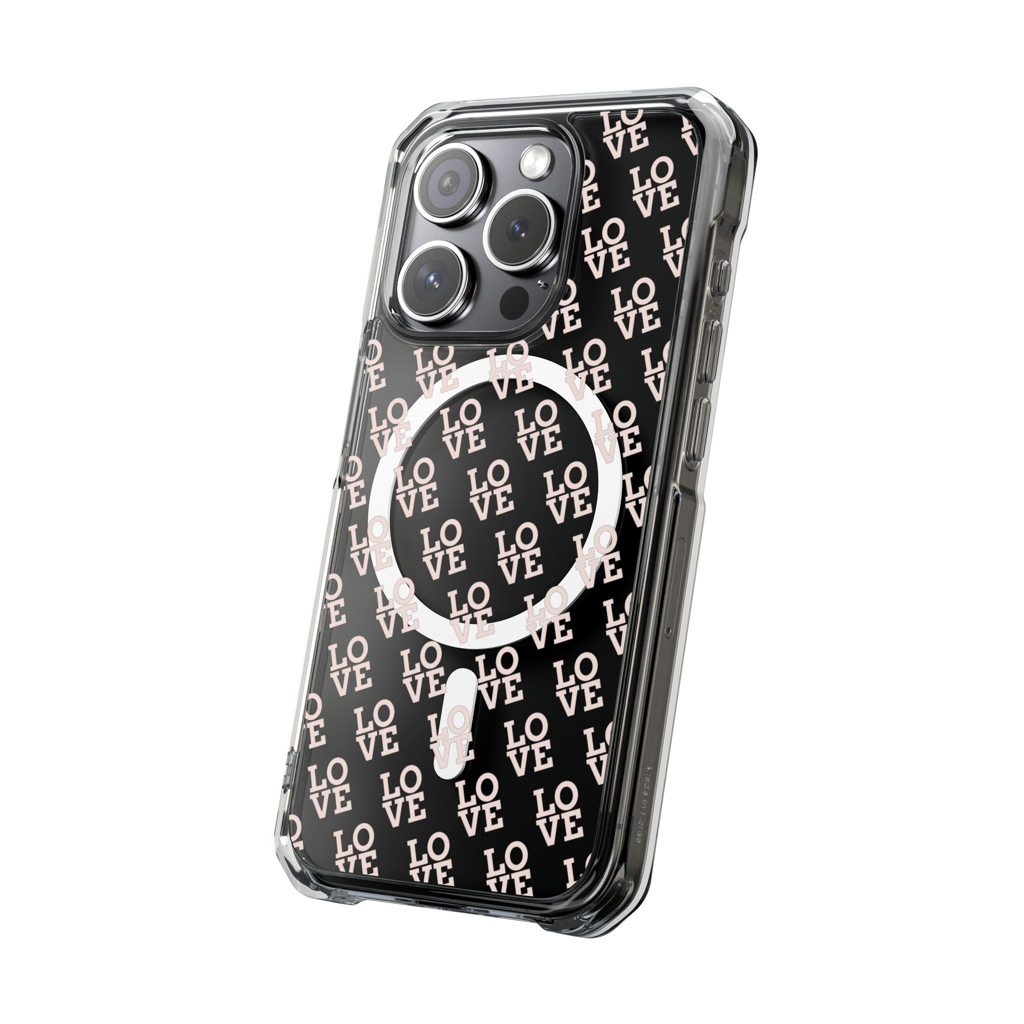 LOVE Magnetic iPhone 14, 15, 16 Series Clear Impact Cases