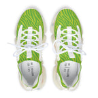 Neon Lime Zebra Women's Mesh Sneakers