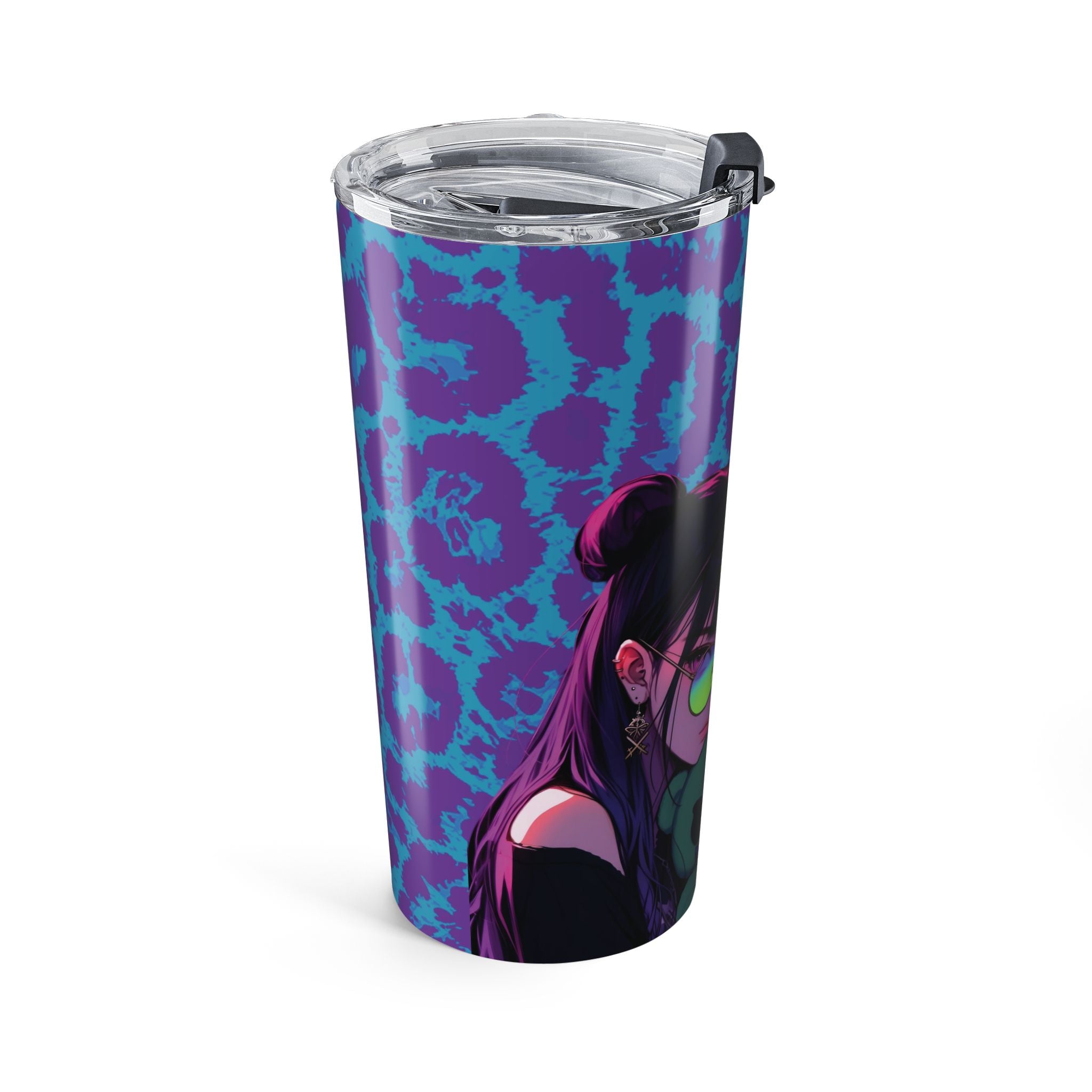 Purple Turquoise Leopard Kz Tumbler 20oz