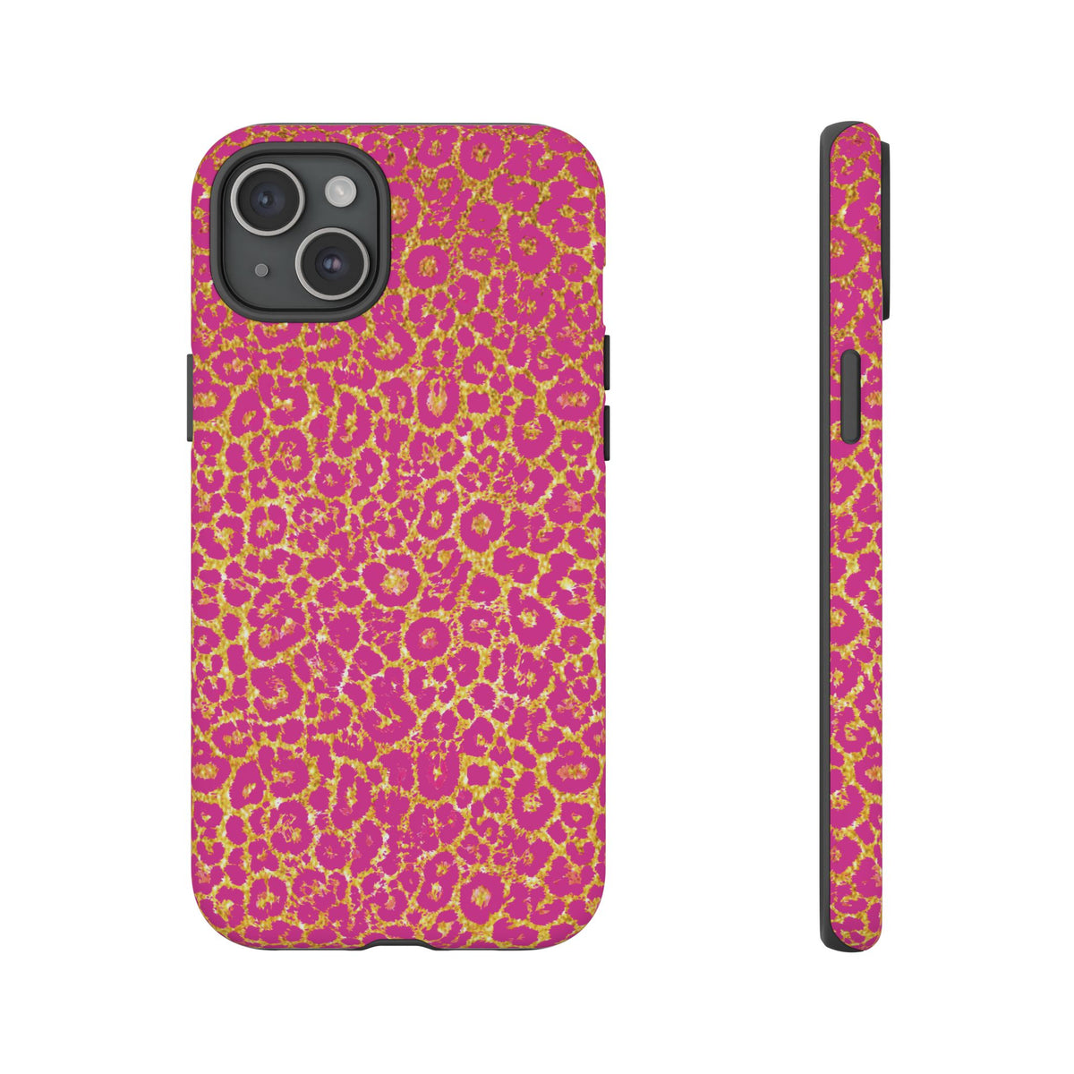 Pink Gold Leopard Tough Case for iPhone, Galaxy, or Google Pixel