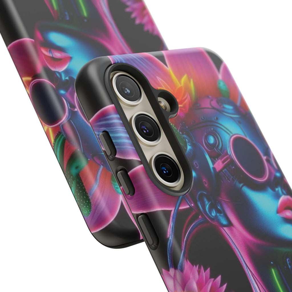 Neon Androgen Cactus Flower Tough Phone Case for iPhone, Galaxy, or Google Pixel