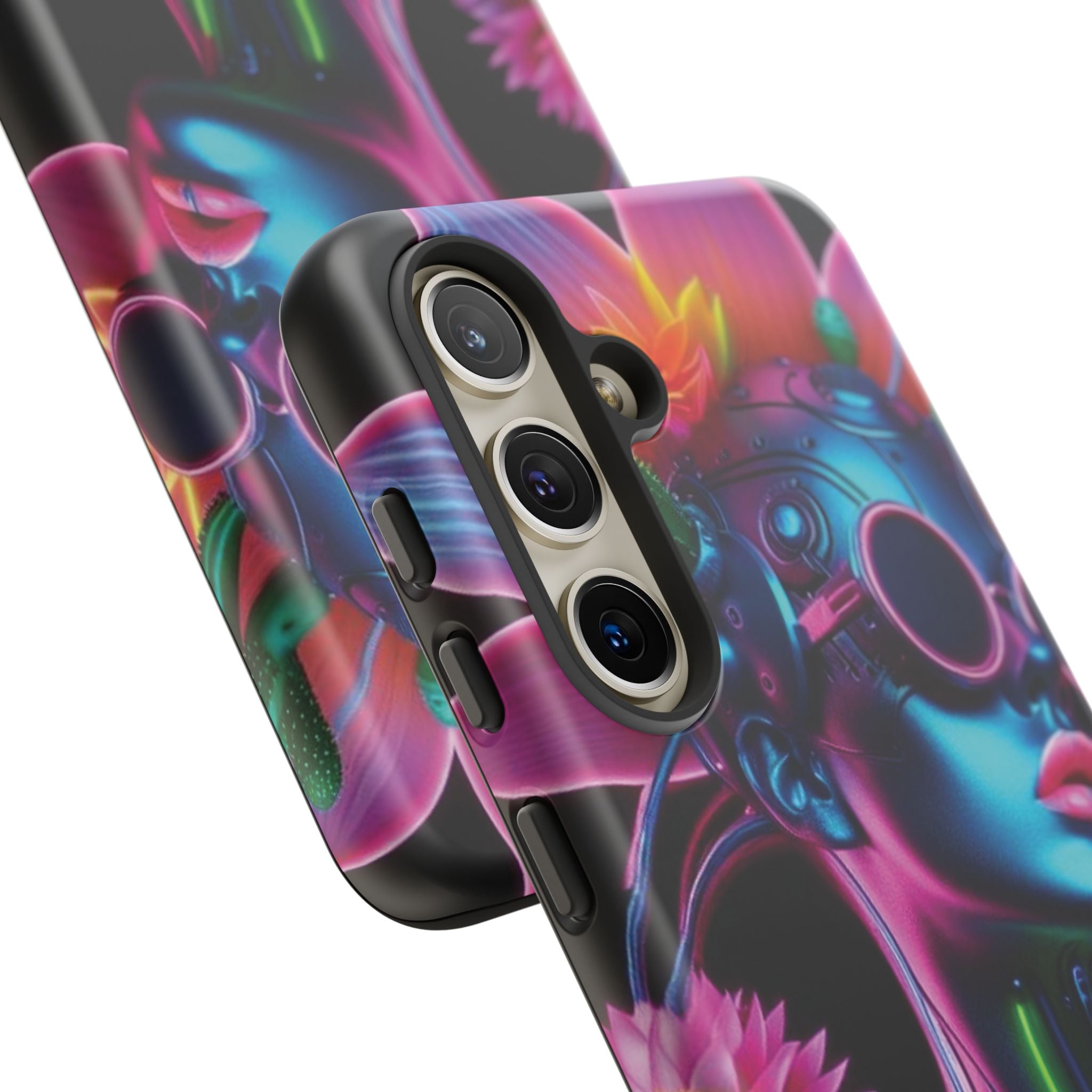 Neon Androgen Cactus Flower Tough Phone Case for iPhone, Galaxy, or Google Pixel