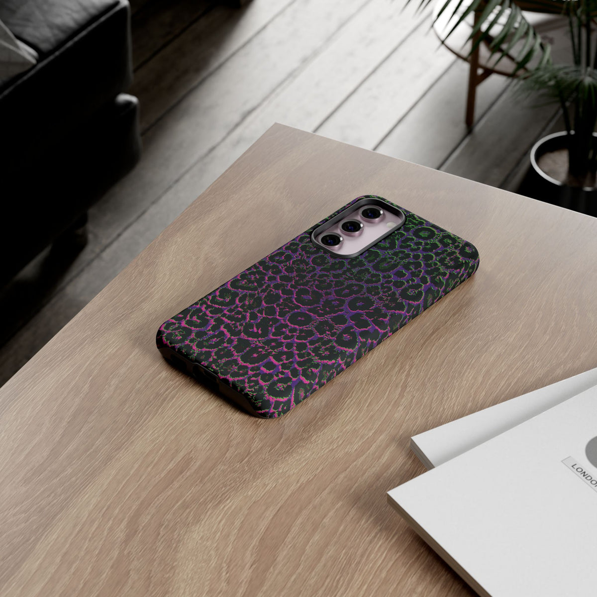 Colorful Leopard Tough Phone Case for iPhone, Galaxy, or Google Pixel