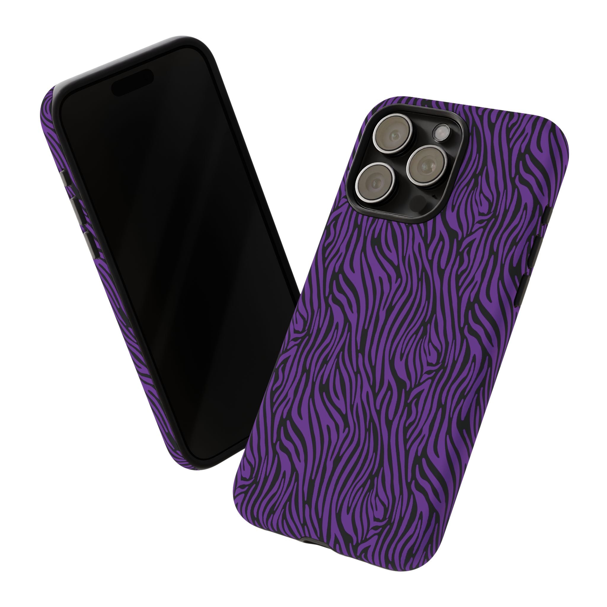 Purple Zebra Tough Phone Case for iPhone, Galaxy, or Google Pixel
