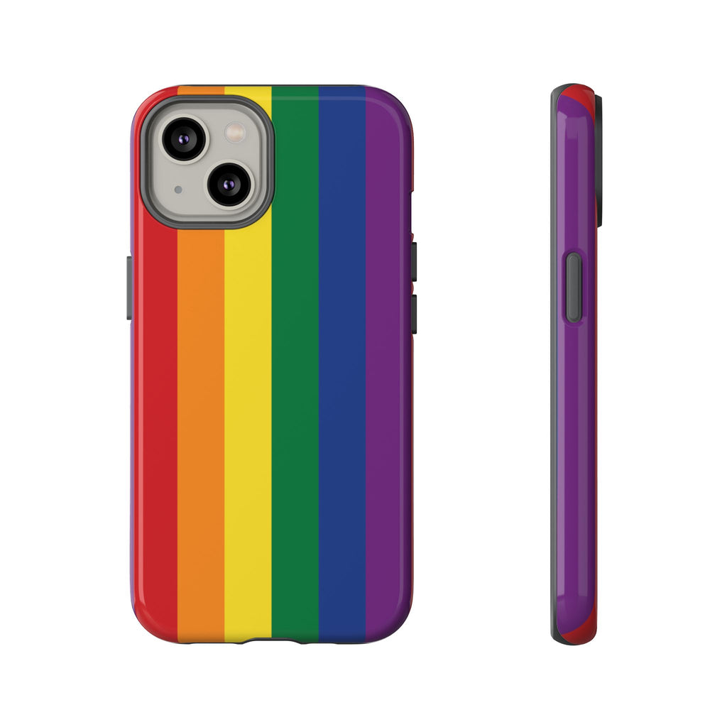 LGBTQ Rainbow Flag Tough Phone Case for iPhone, Galaxy, or Google Pixel