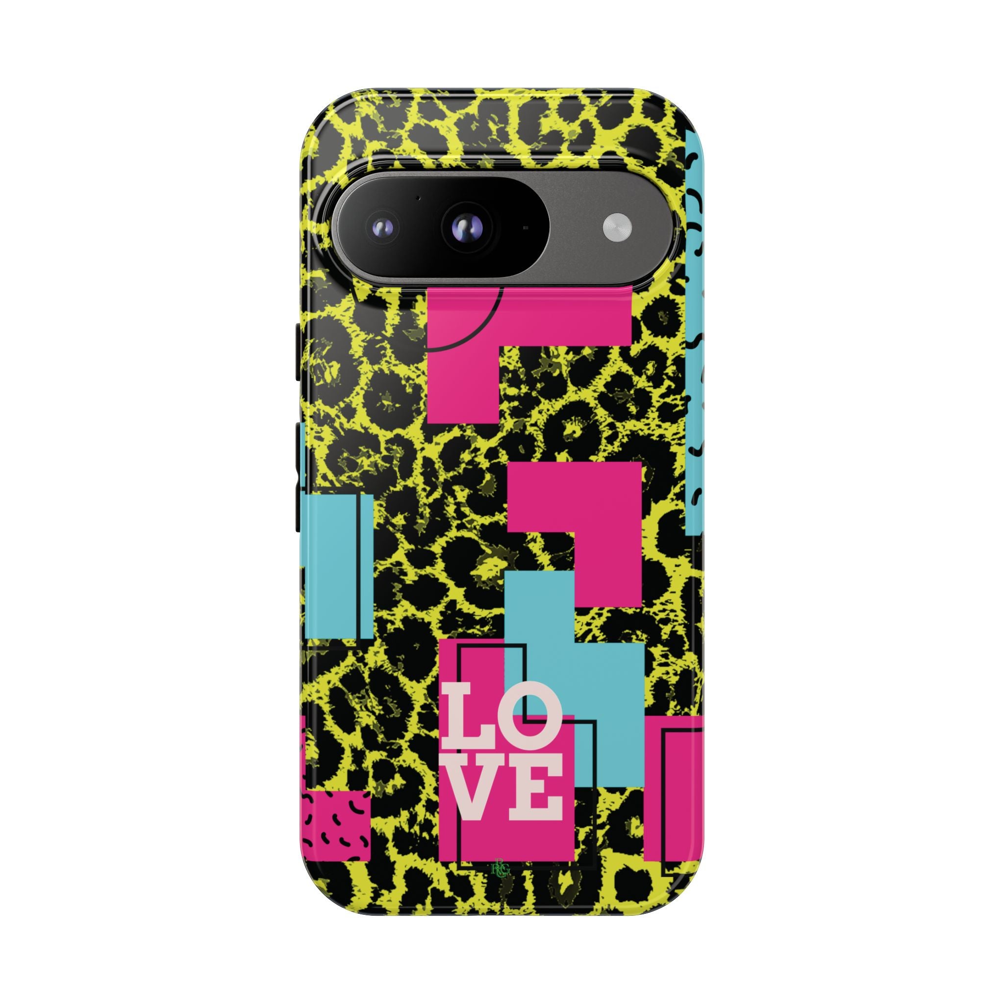 LOVE Neon Yellow RG Phone Case iPhone, Galaxy and Google Tough Cases