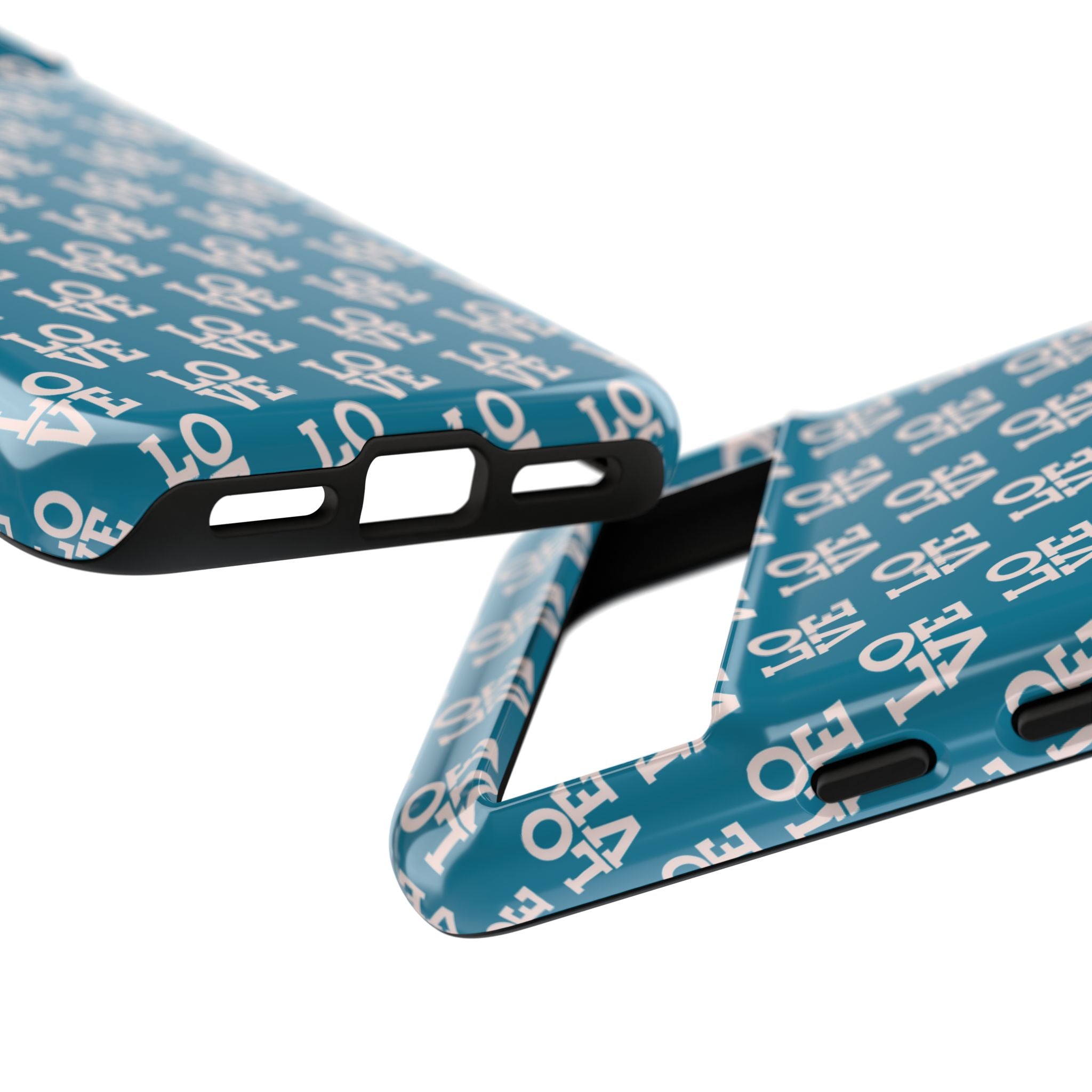 LOVE Teal Green Tough Phone Case iPhone, Galaxy, or Google Pixel
