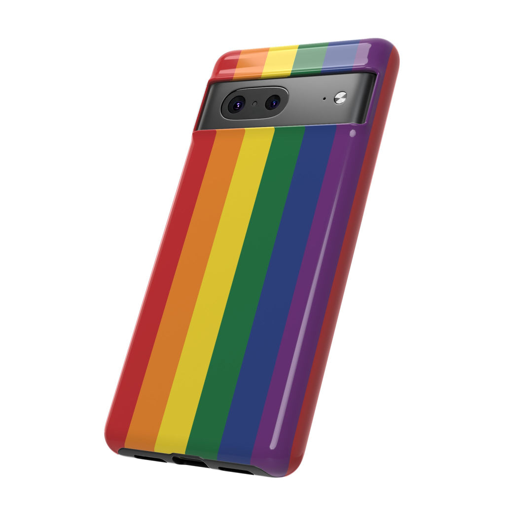 LGBTQ Rainbow Flag Tough Phone Case for iPhone, Galaxy, or Google Pixel