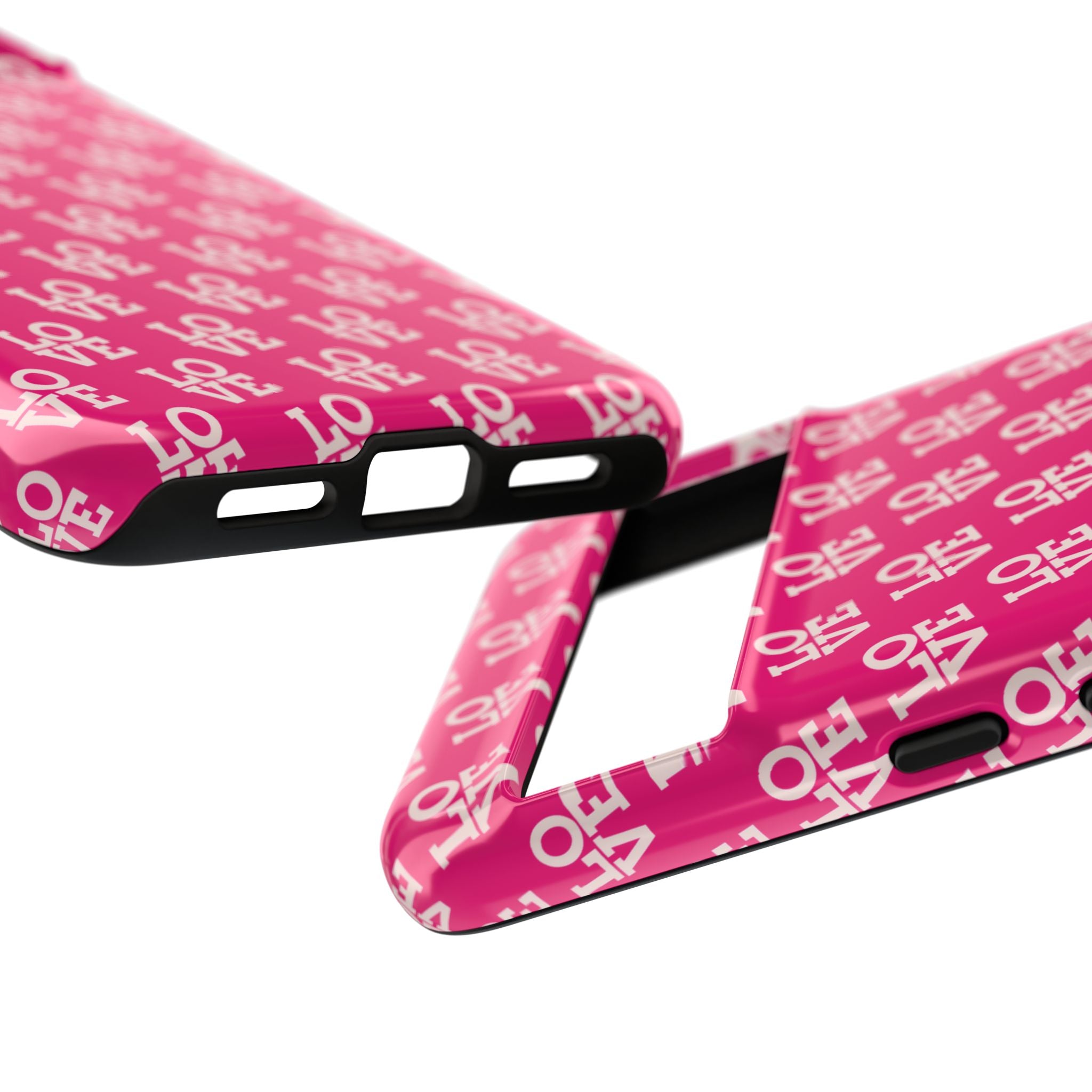 Vibrant Pink LOVE Tough Case iPhone, Galaxy, or Google Pixel