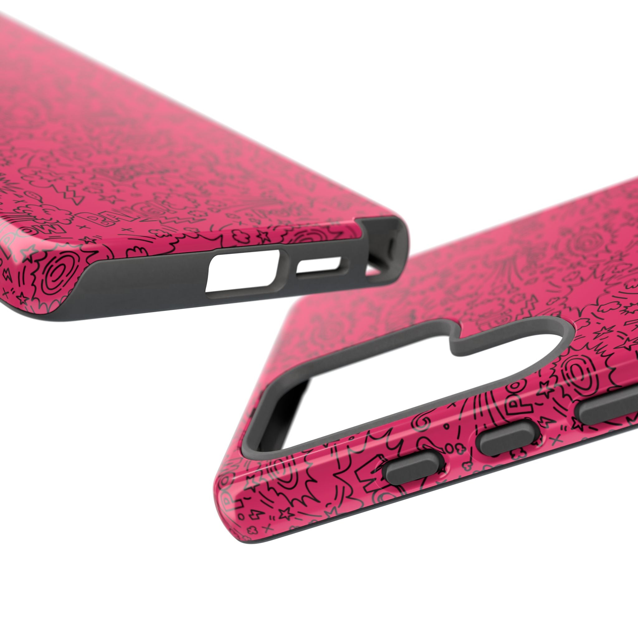 Pink Wow Tough Case for iPhone, Galaxy, or Google Pixel