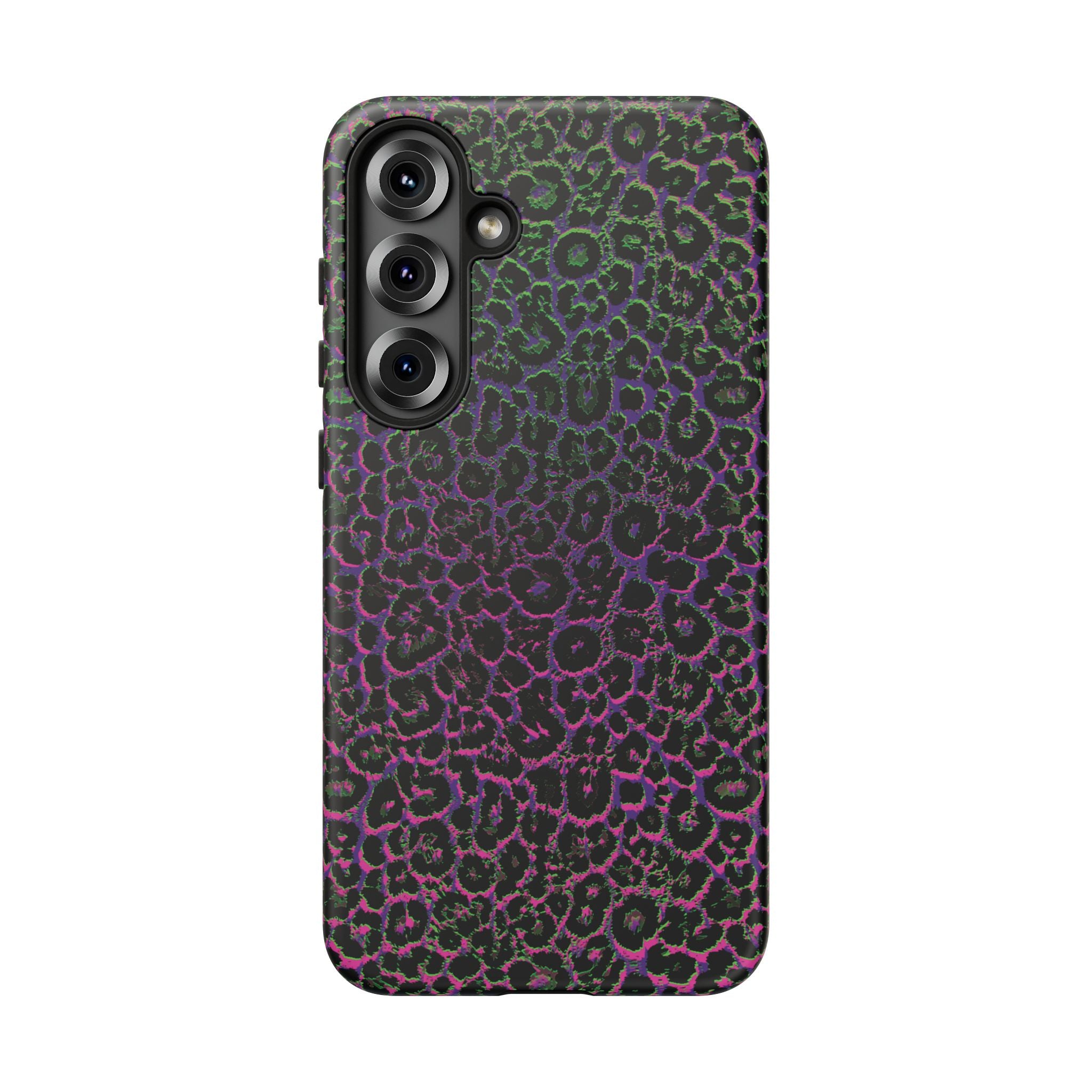 Colorful Leopard Tough Phone Case for iPhone, Galaxy, or Google Pixel