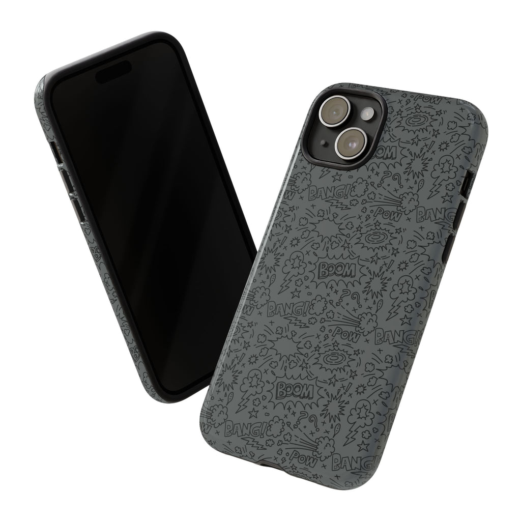 POW BOOM Comics style Tough Phone Case for iPhone, Galaxy, or Google Pixel