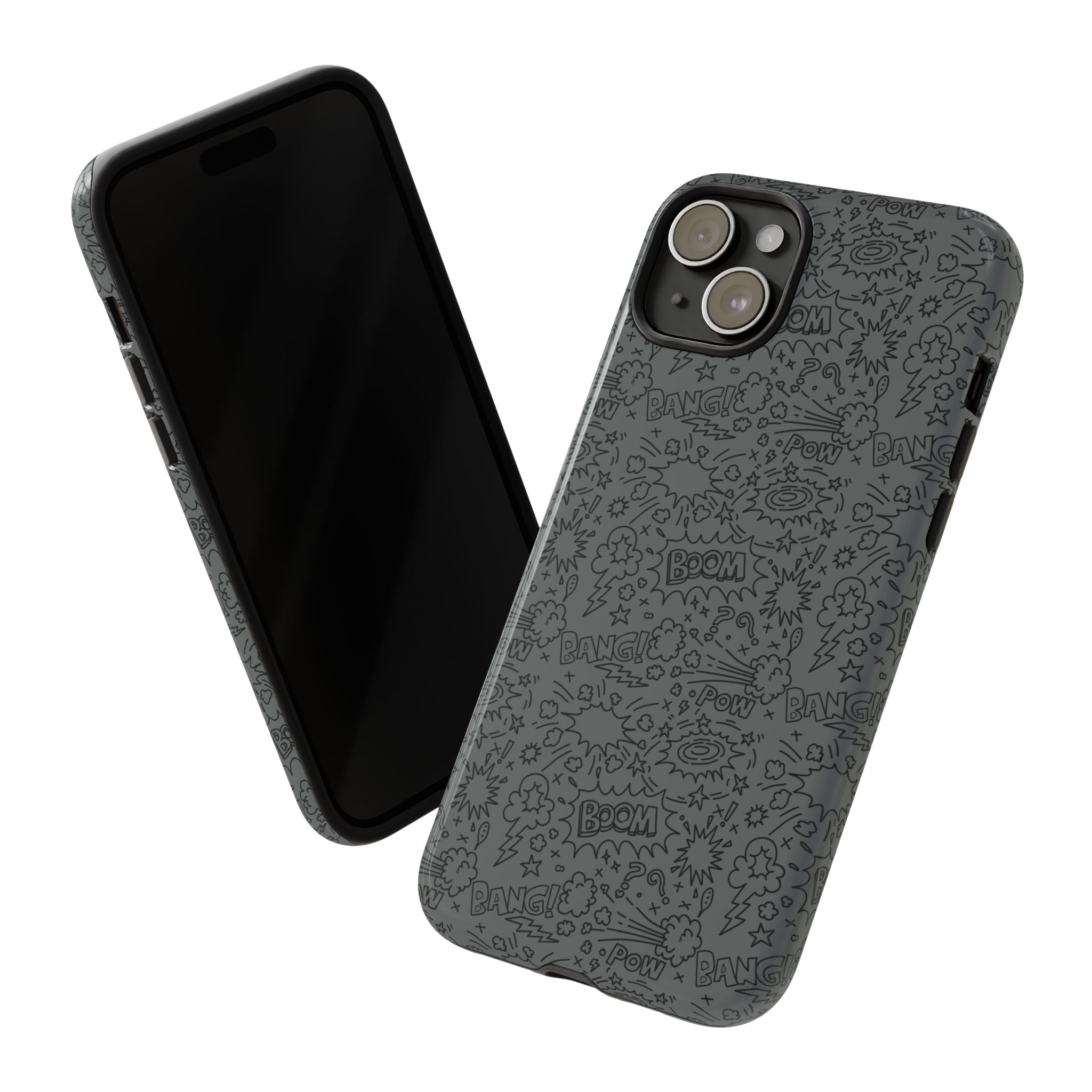 POW BOOM Comics style Tough Phone Case for iPhone, Galaxy, or Google Pixel