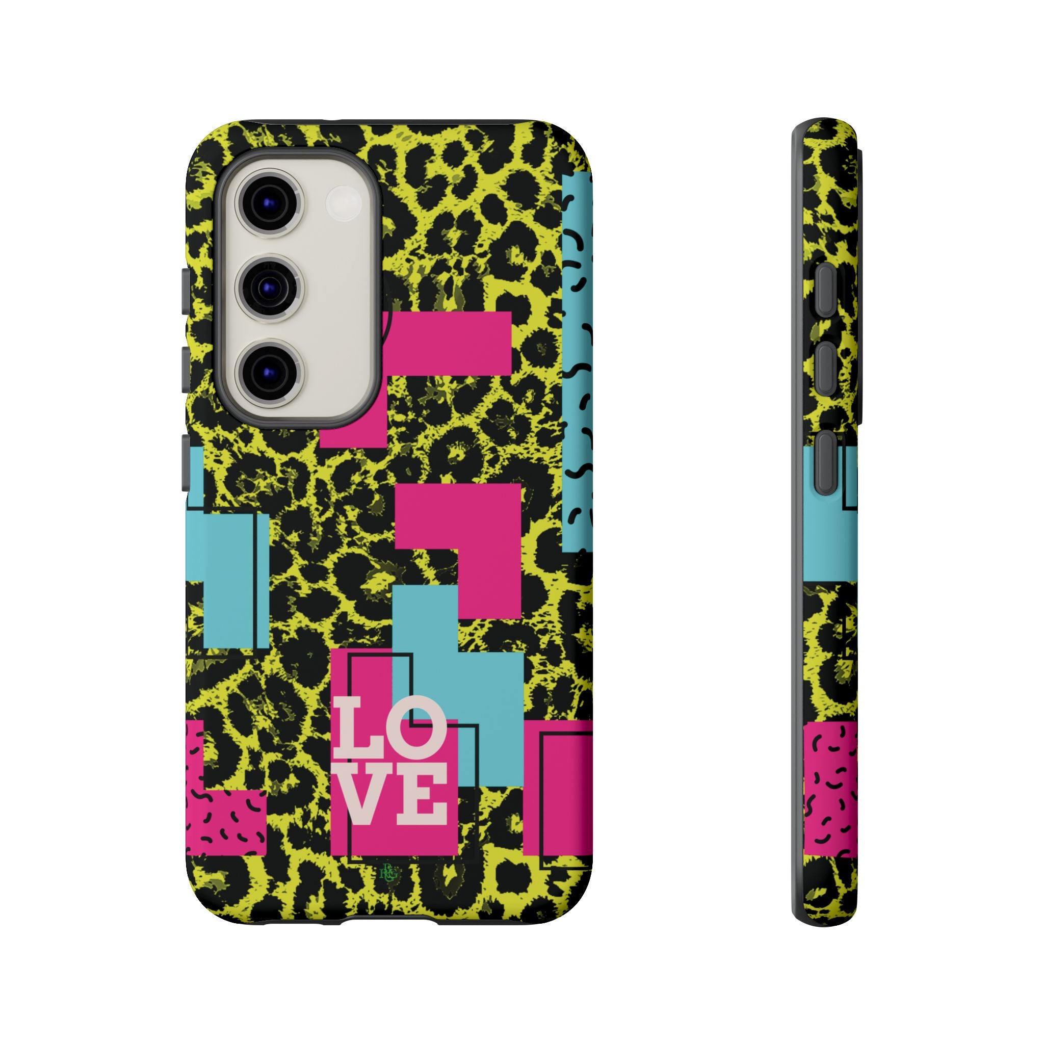 LOVE Neon Yellow RG Phone Case iPhone, Galaxy and Google Tough Cases