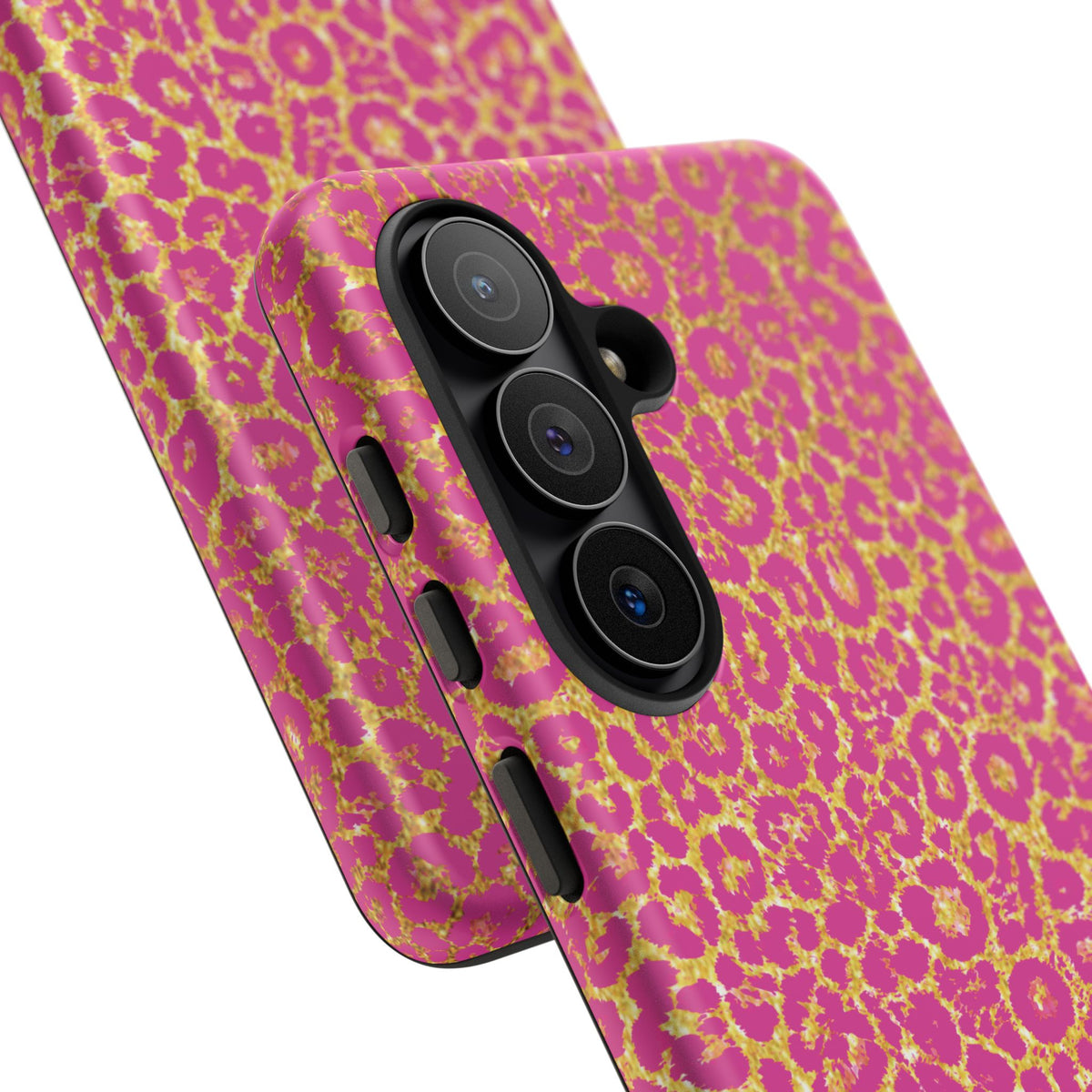 Pink Gold Leopard Tough Case for iPhone, Galaxy, or Google Pixel