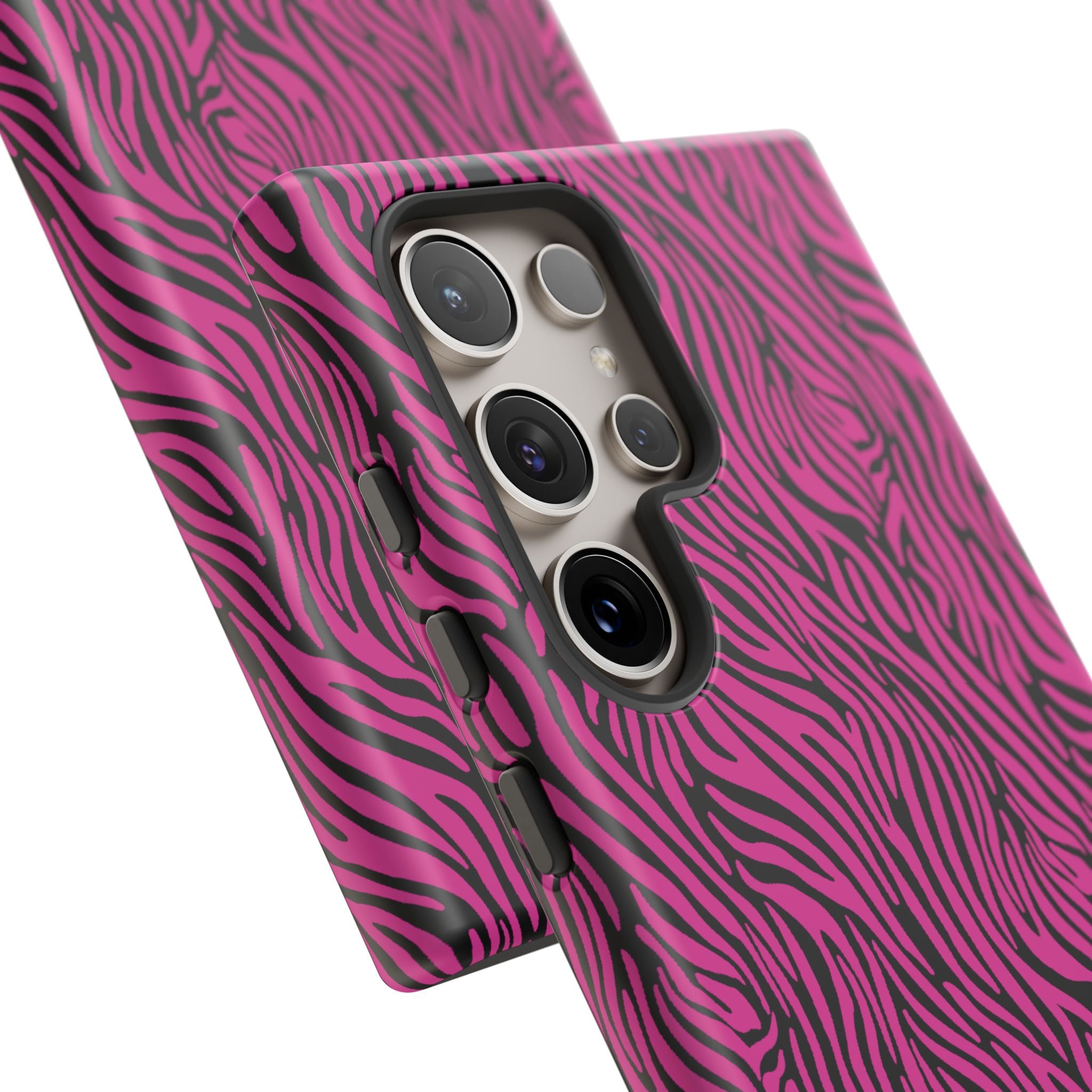 Pink Zebra Tough Phone Case for iPhone, Galaxy, or Google Pixel