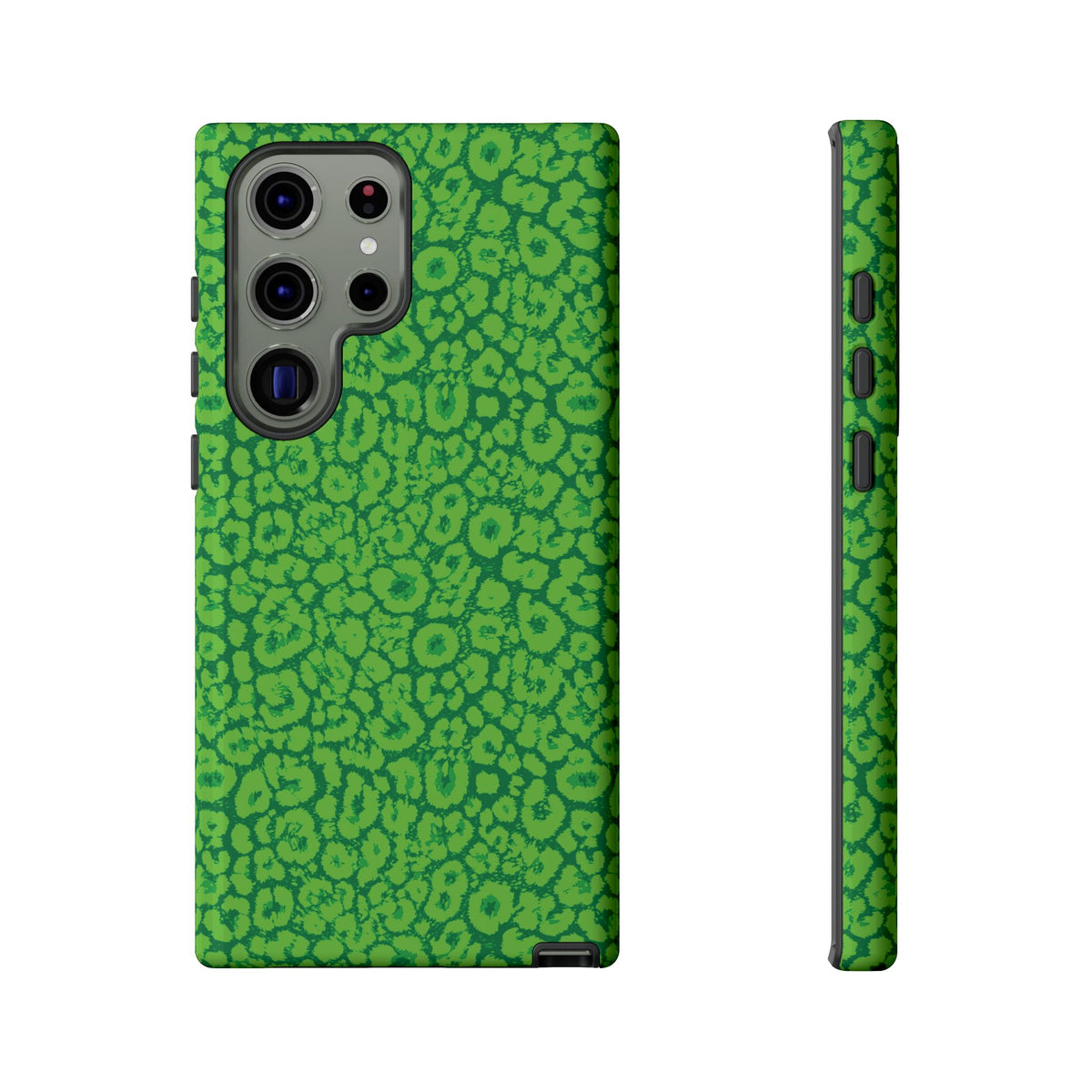 Neon Green Leopard Tough Phone Case for iPhone, Galaxy, or Google Pixel