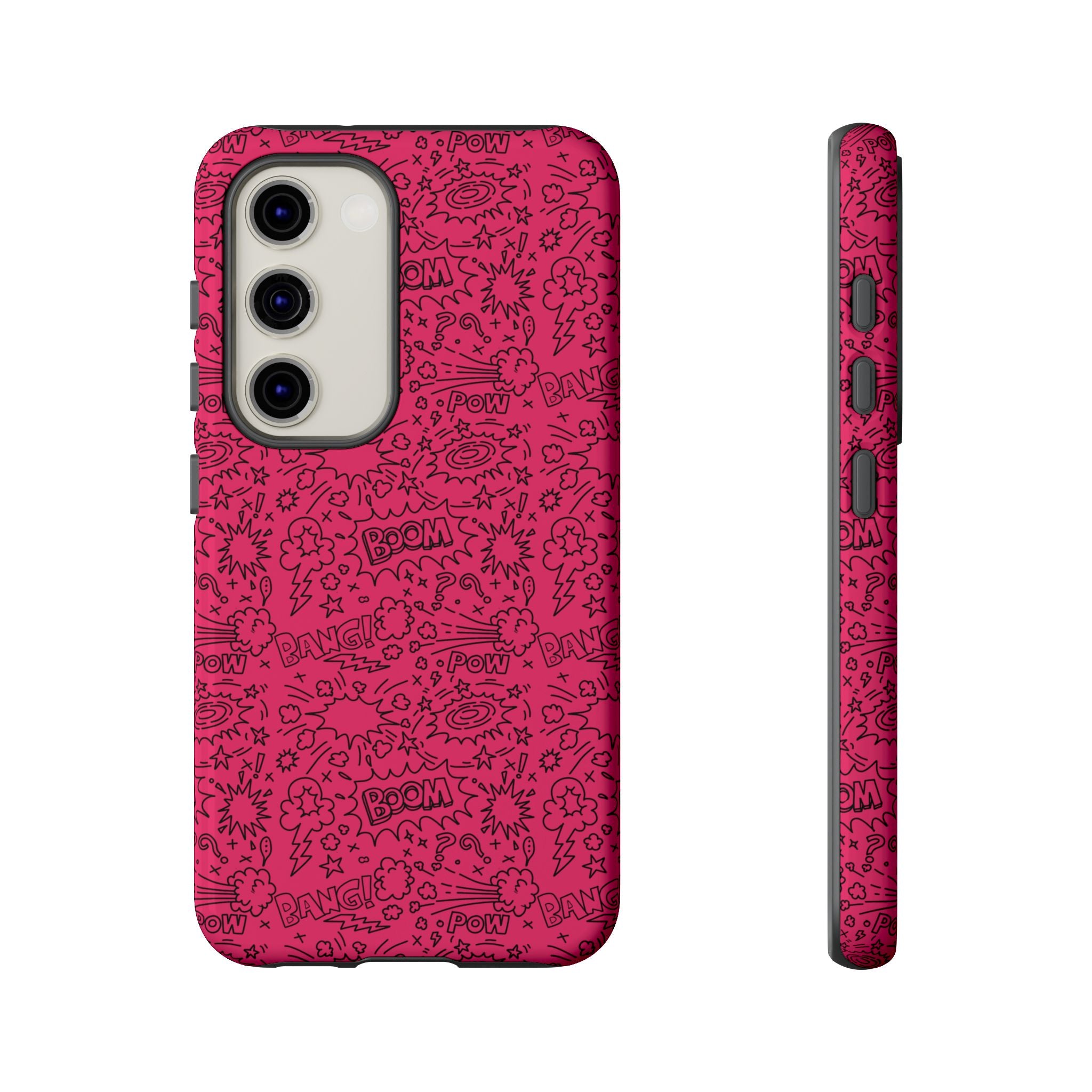 Pink Wow Tough Case for iPhone, Galaxy, or Google Pixel