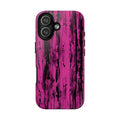 Hot Pink wood print Design Tough Phone Case for iPhone, Galaxy, or Google Pixel