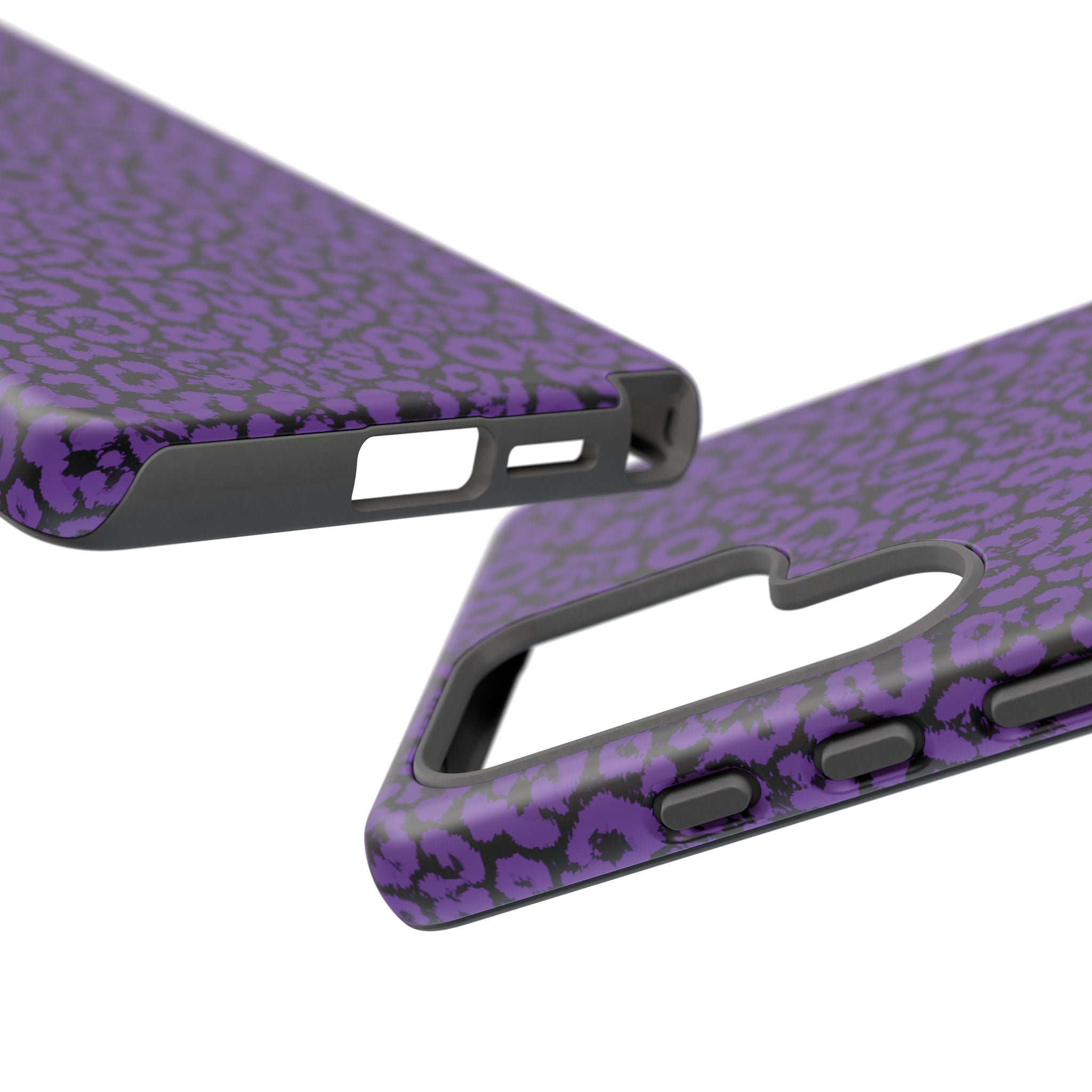 Purple Leopard Tough Case for iPhone, Galaxy or Google Pixel