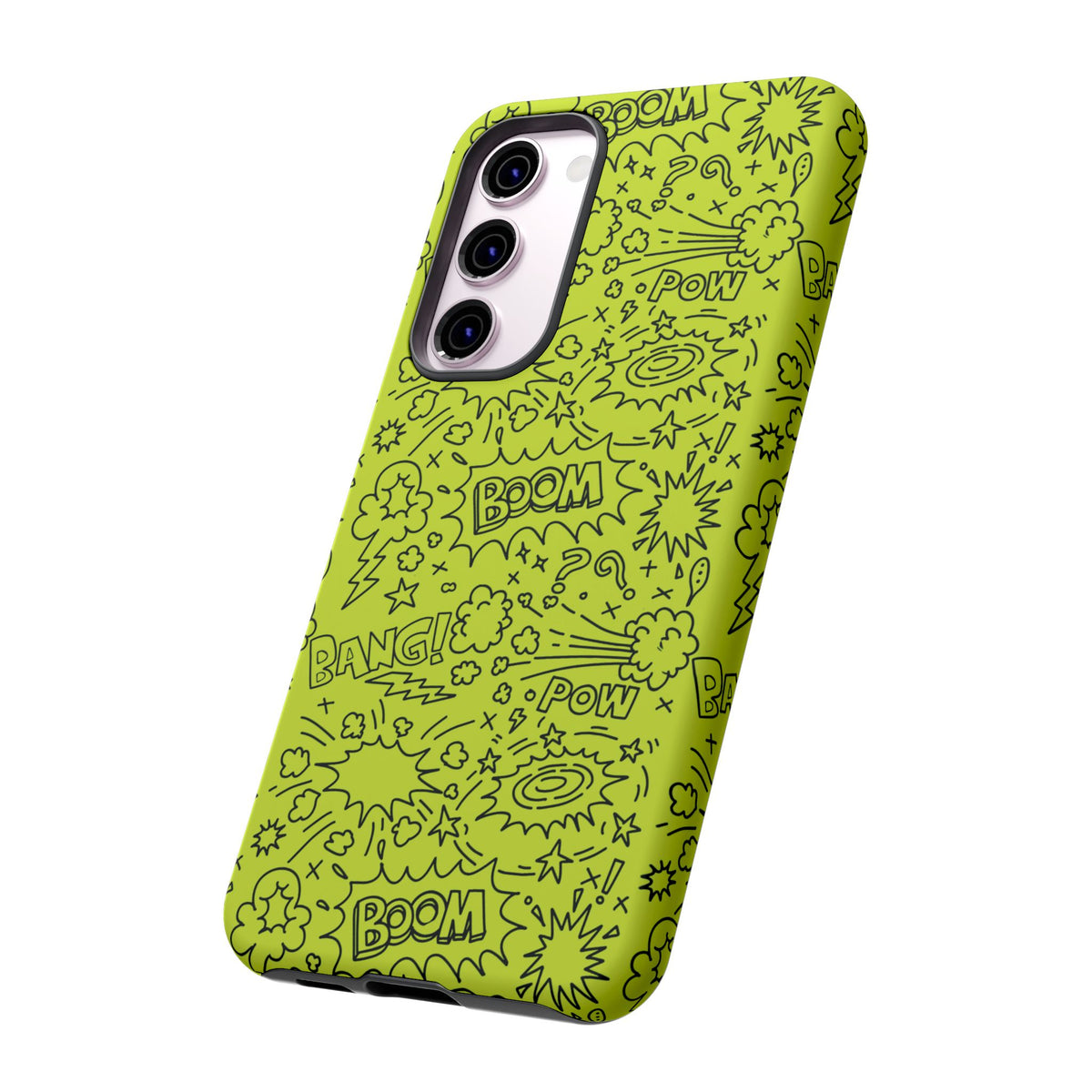 Neon Lime Wow Tough Case for iPhone, Galaxy, or Google Pixel