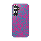 Pink Blue Leopard Tough Phone Case iPhone, Galaxy, or Google Pixel