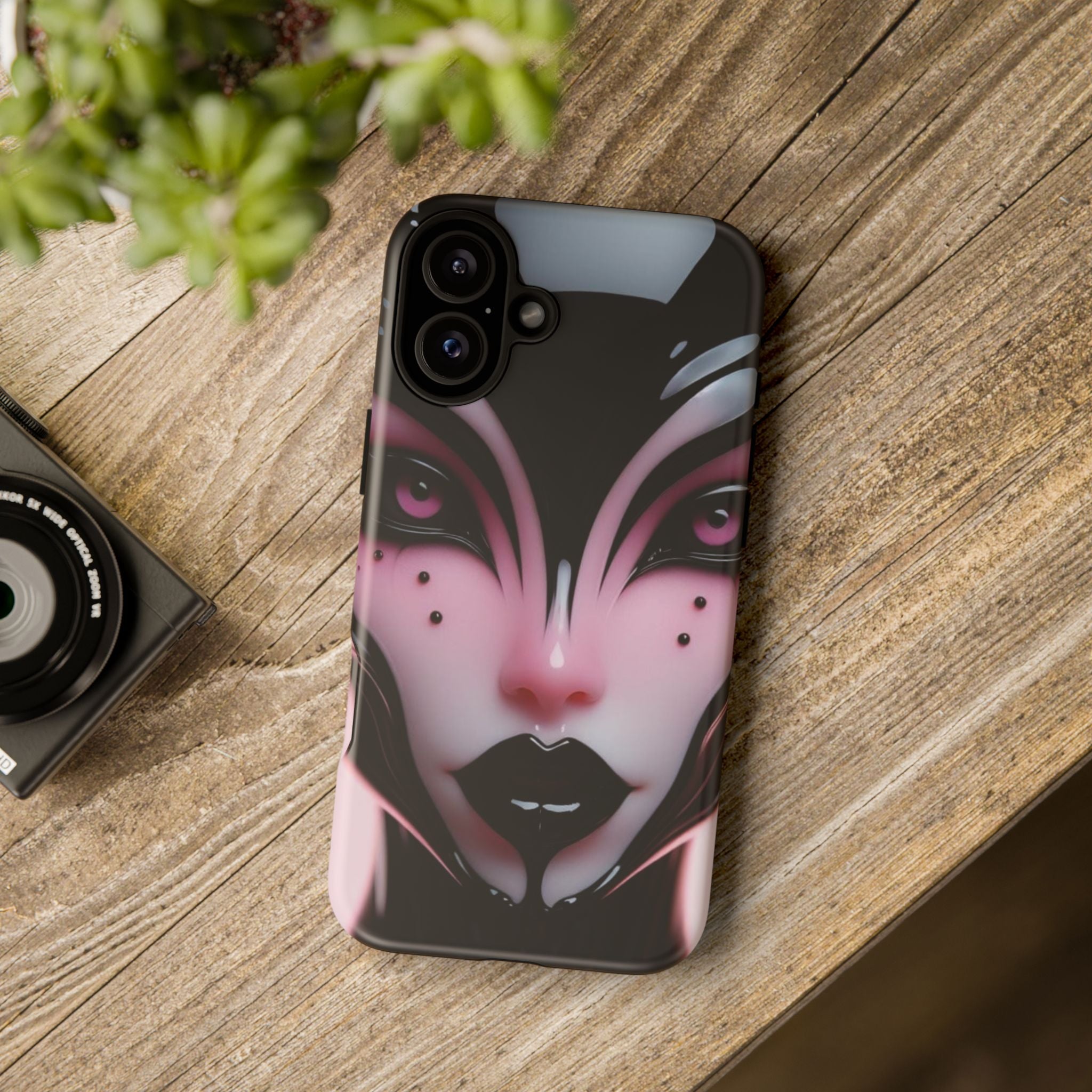 Pink Alien Tough Phone Case for iPhone, Galaxy, or Google Pixel